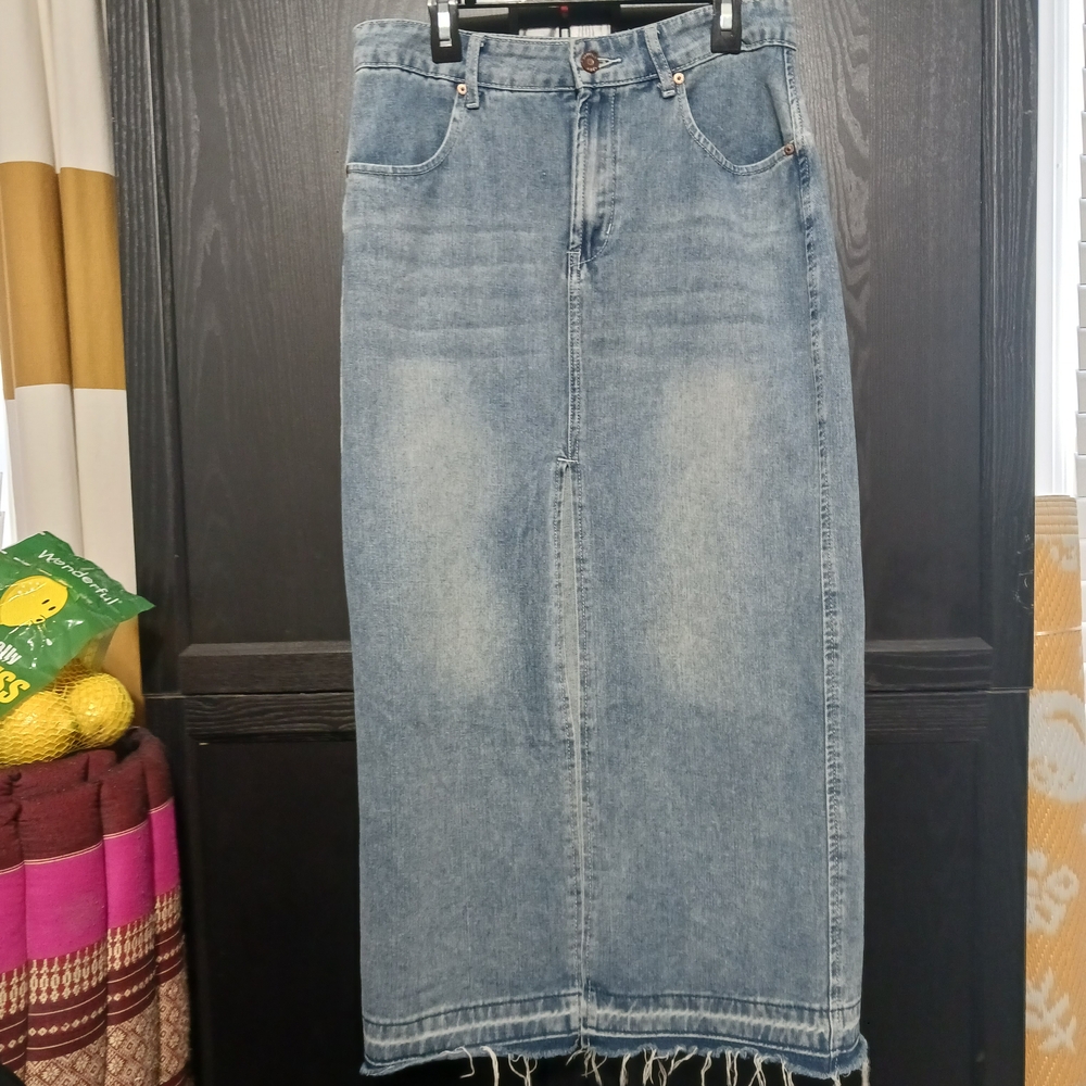 Denim Maxi Skirt
